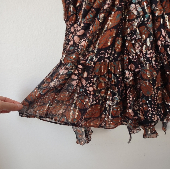 Ulla Johnson 6 Natalia silk minidress lurex shimmer - Picture 12 of 16